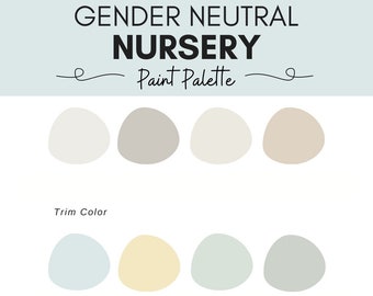 Sherwin Williams Gender Neutral Nursery Paint Color Palette | Nursery Color Scheme | Interior Paint | Paint Palette | Nursery Paint Colors