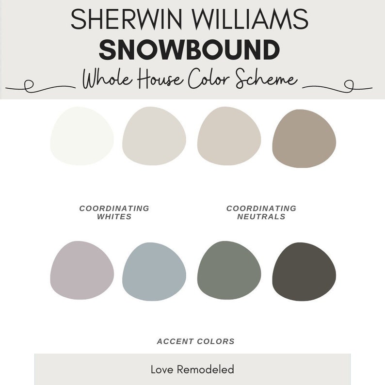 Sherwin Williams Snowbound Color Palette Snowbound Color Scheme