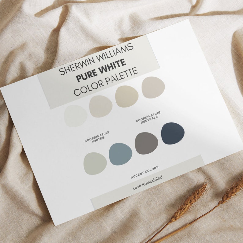 Sherwin Williams Pure White Color Palette Pure White Color Scheme