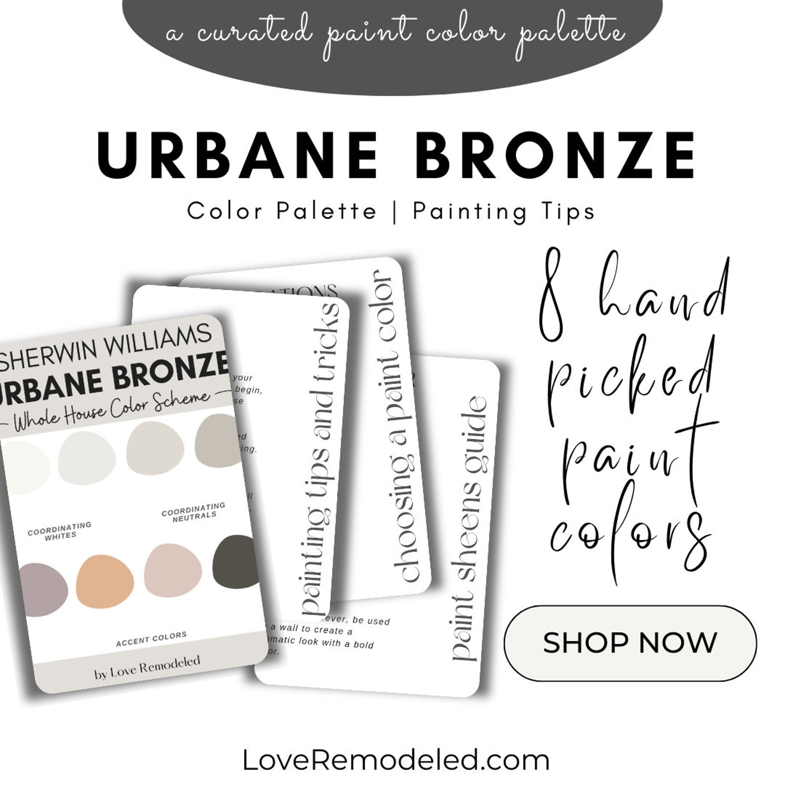 Sherwin Williams Urbane Bronze Color Palette | Urbane Bronze Color ...