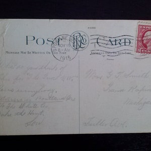 1915 Timbre-poste de 2 cents washington sur une carte postale