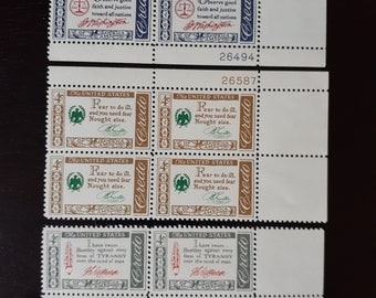 1960-61 American Credo Series set of 6 plate # block of 4 mint never hinged original gum.