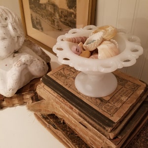 Vintage Milk Glass compote
