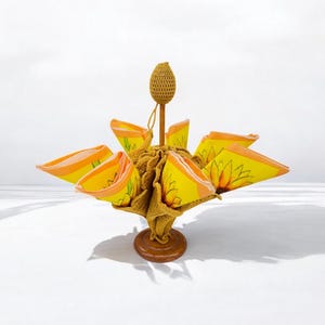 napkin holder with wooden stand