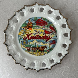 Vintage Kentucky Souvenir Plate