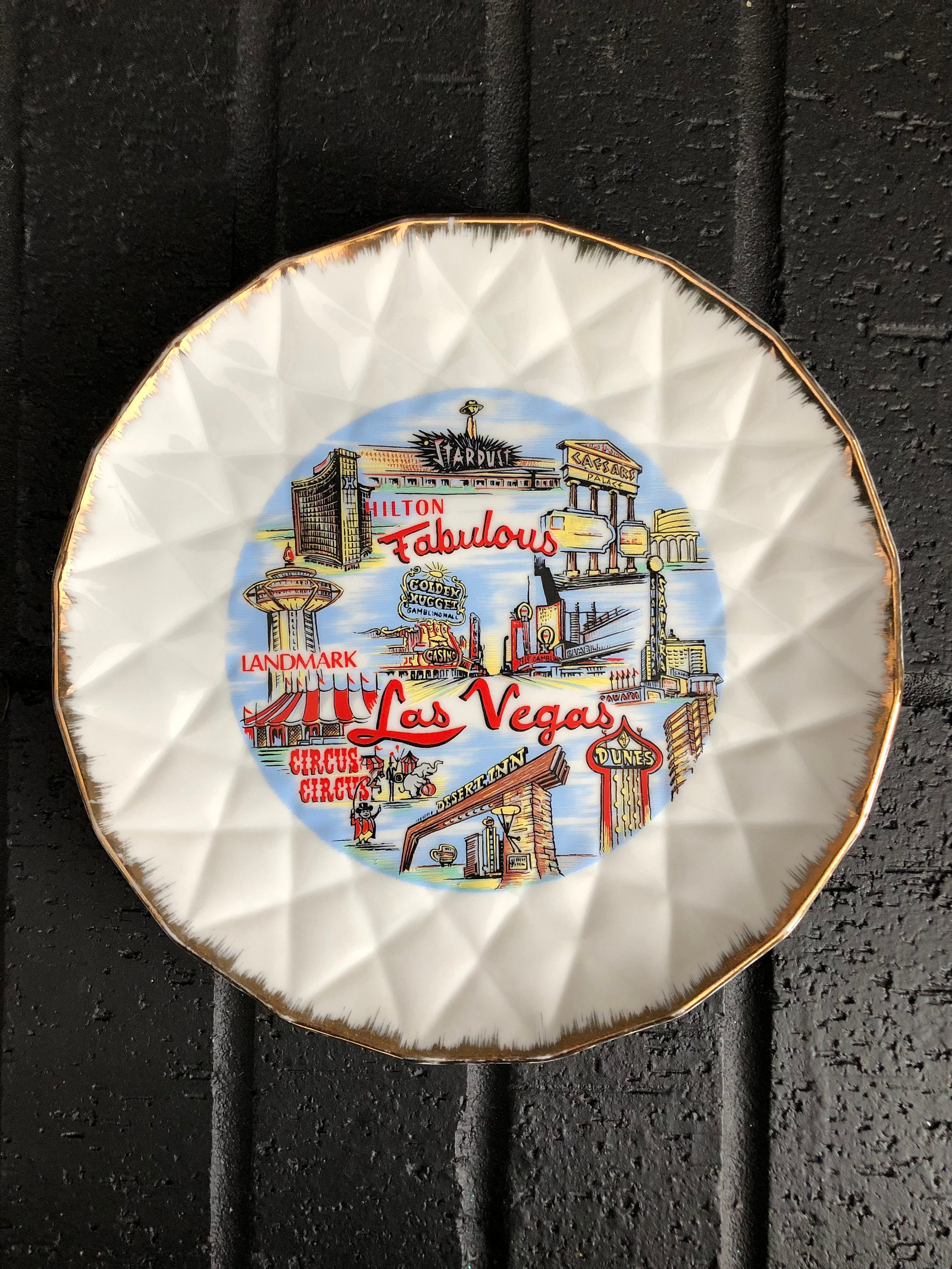 Vintage Las Vegas Souvenir Plate