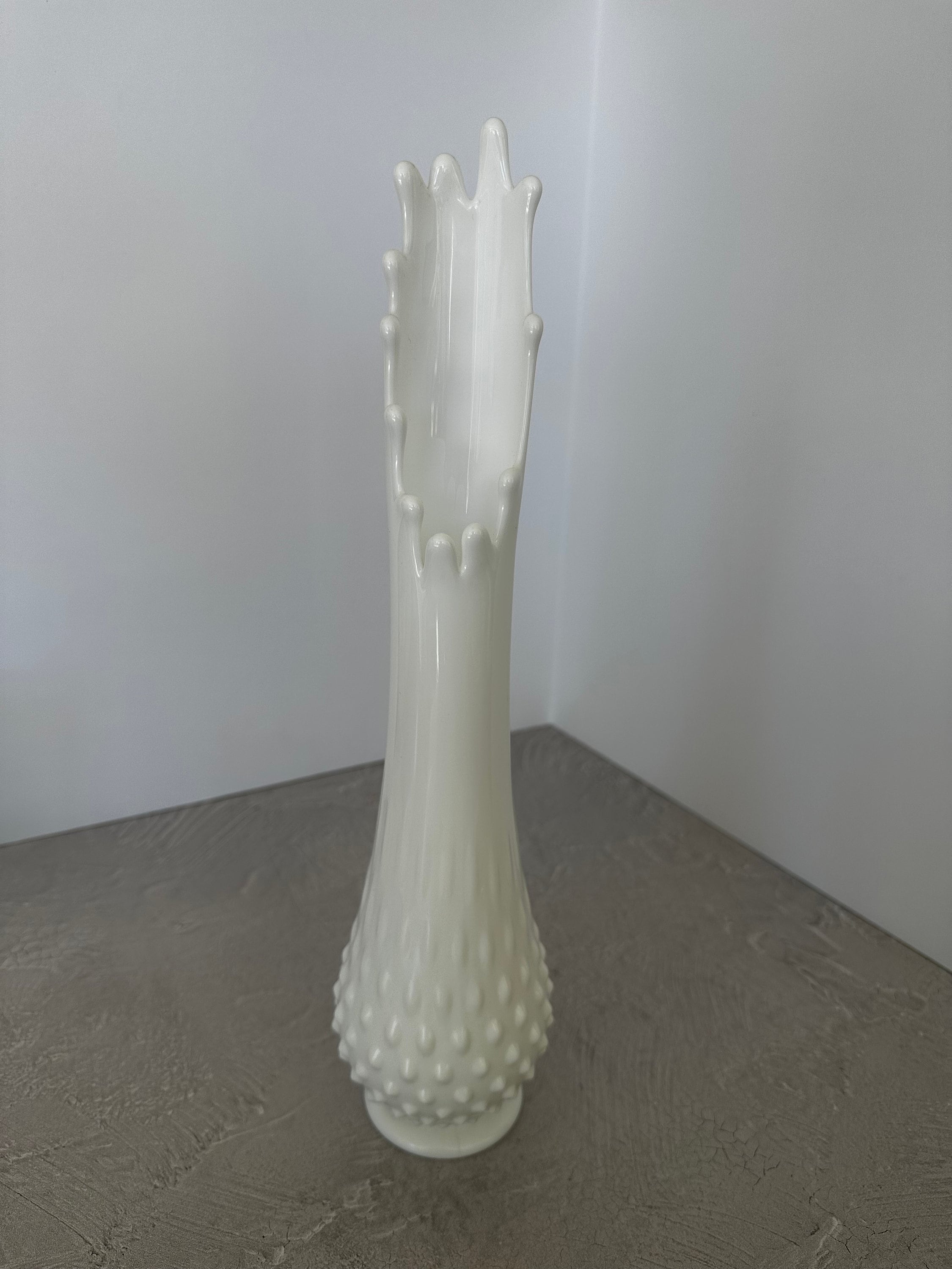 Fenton Milk Glass Vase - Etsy