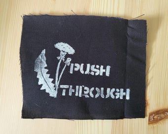 Push through punk cloth patch