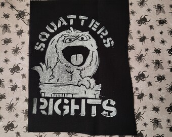 Oscar squatters rights punk cloth patch