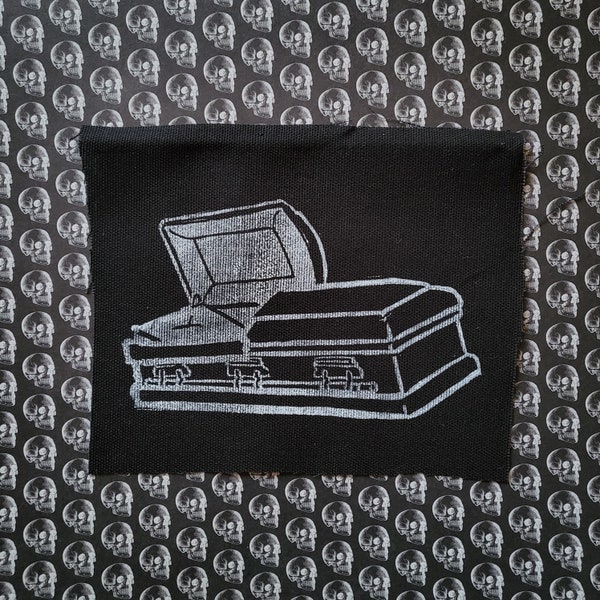 Coffin casket punk cloth patch