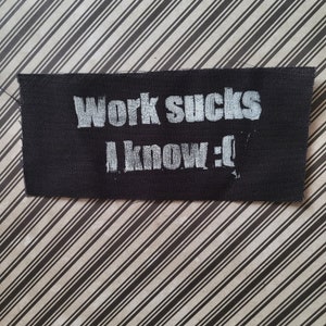 Blink182 work sucks punk cloth patch