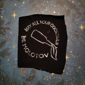 Molotov cocktail punk cloth patch