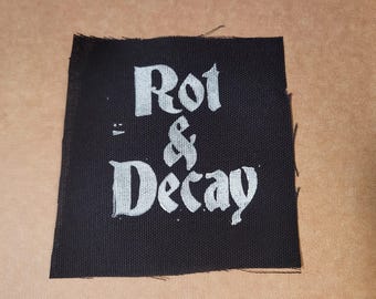 Rot & decay punk cloth patch