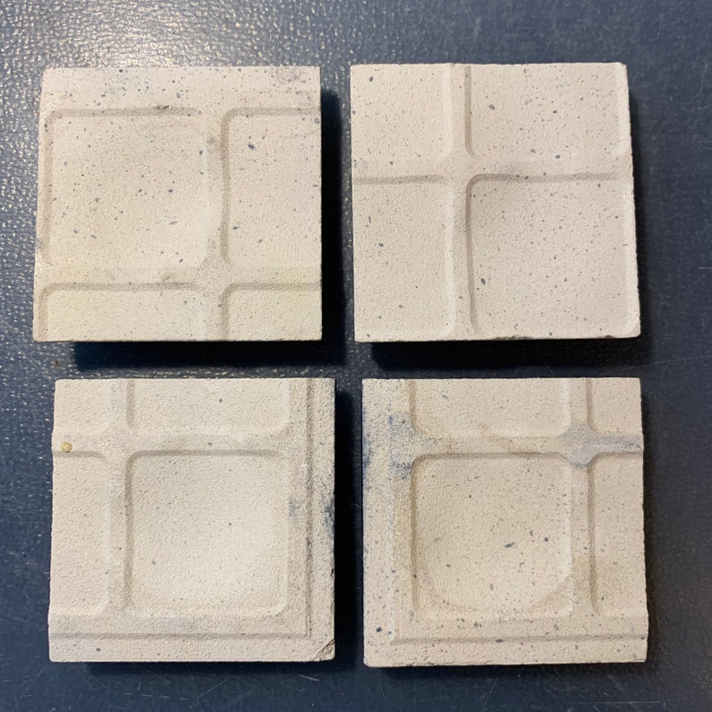 2x2 Ceramic Tiles Set of 4 Scallop Shell Seashell Etsy