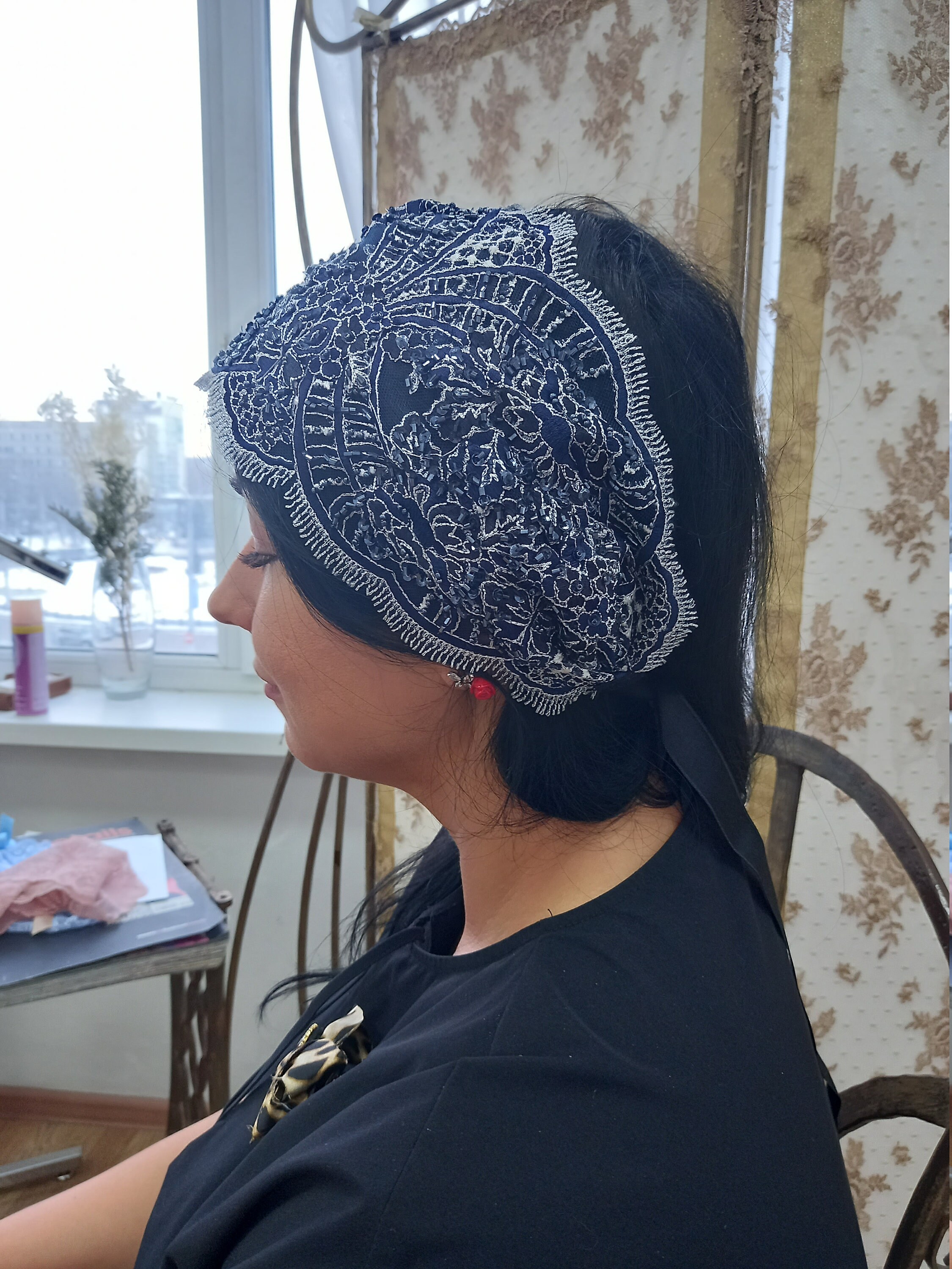 Lace Headbend Church head covering Ortodox Church or Chapel Etsy