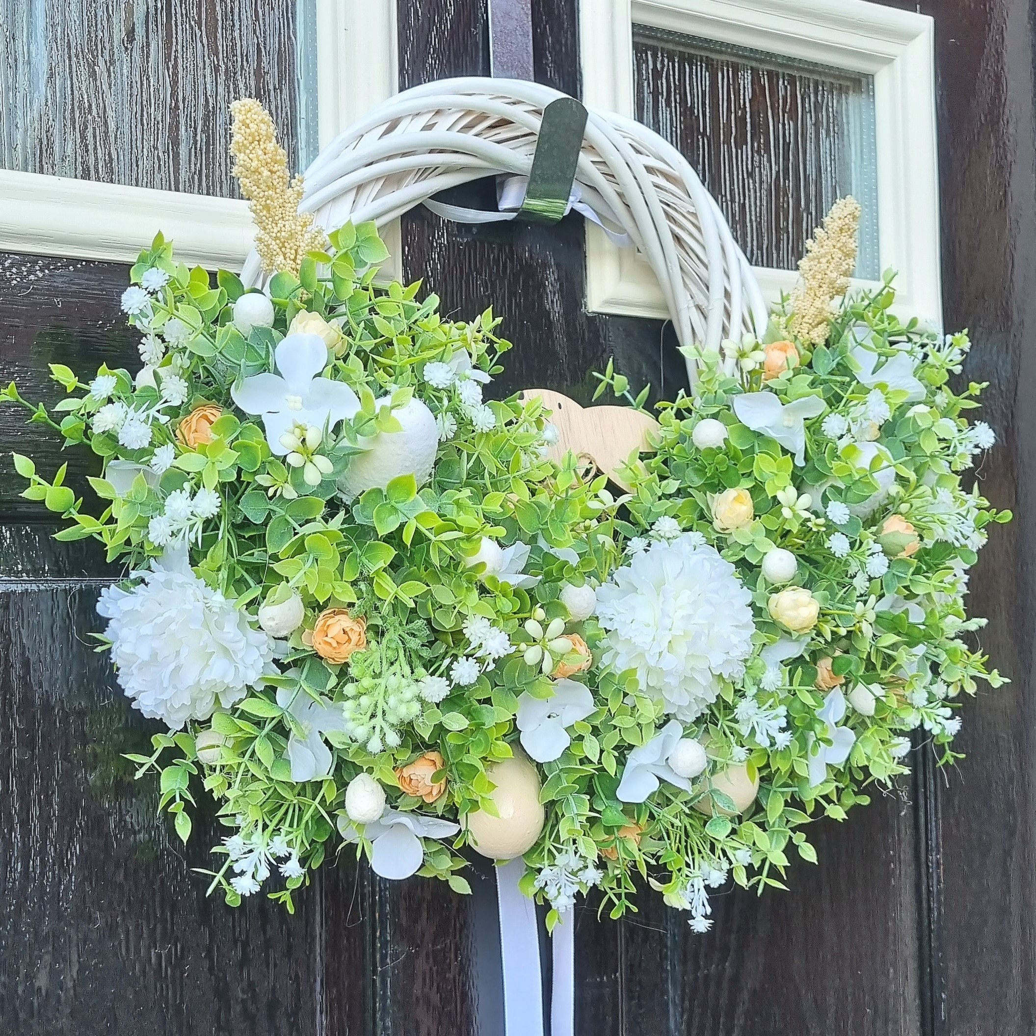 Easter Bunny Wreath for Front Door Spring Wreath Easter - Etsy UK