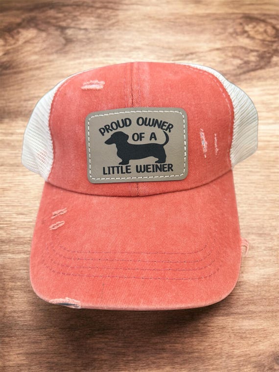 Proud Owner of A Little Weiner Women's Criss Cross Hat, Funny Hat