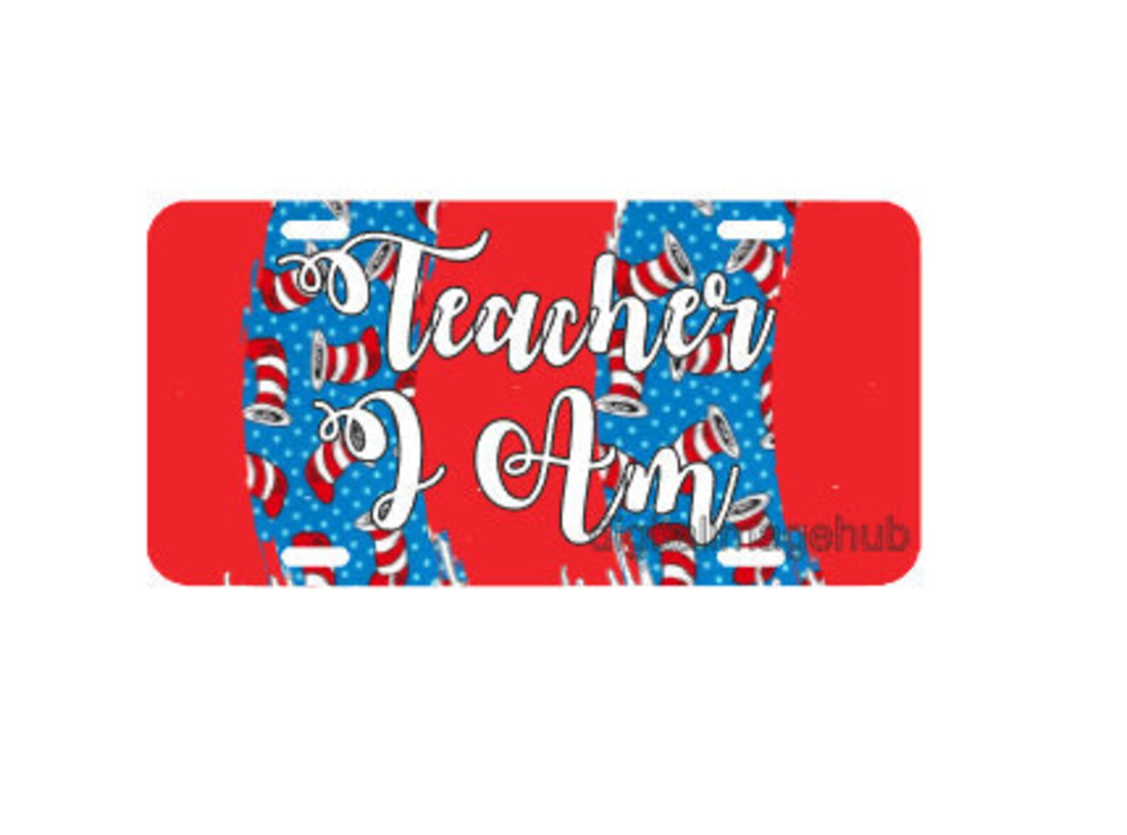Teacher license plate dr seuss designs license plate Etsy