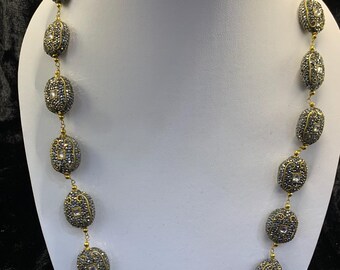 Handicrafted beautiful Indian style marcasite necklace unique design handmade from India