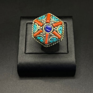 Unique Handcrafted nepalese silver plated ring
