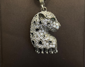 Handmade Nepalese silver plated jaguar pendant