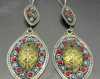 Boucles d'oreilles afghanes au design unique