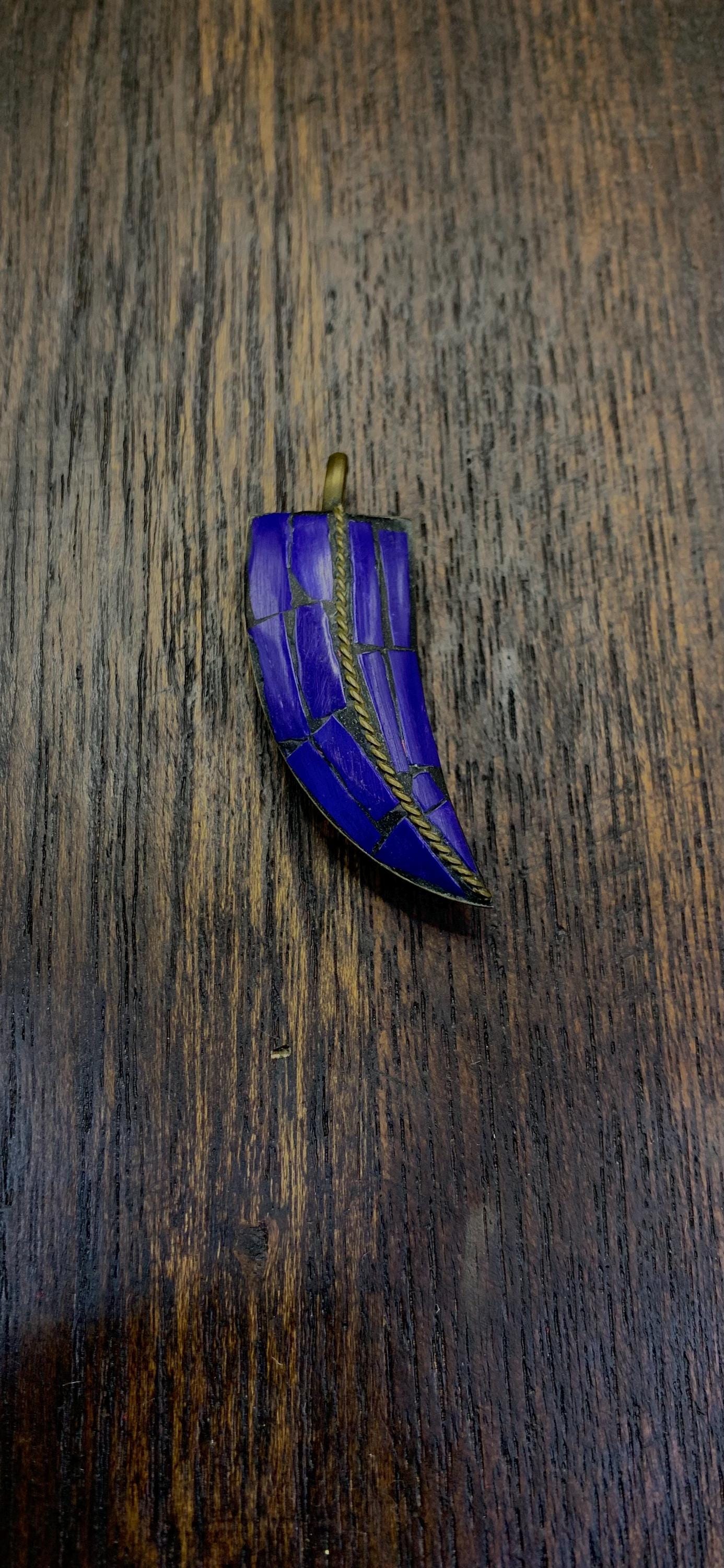 stunning shark tooth tupe of pendant one of a kind from Nepal