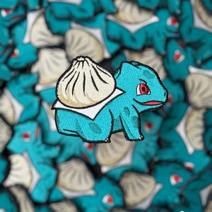 Bao-Basaur Hook and Loop Patch / Hook and Loop Patches / Custom Embroidered Patches