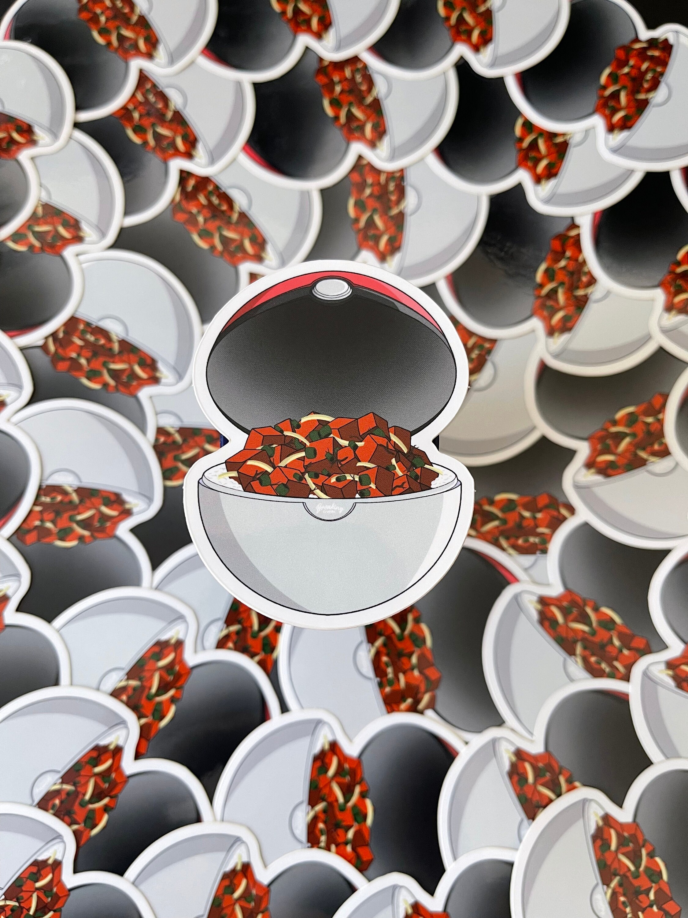 Vinyl Poke Bowl Sticker / Custom Vinyl Sticker / Limited Etsy