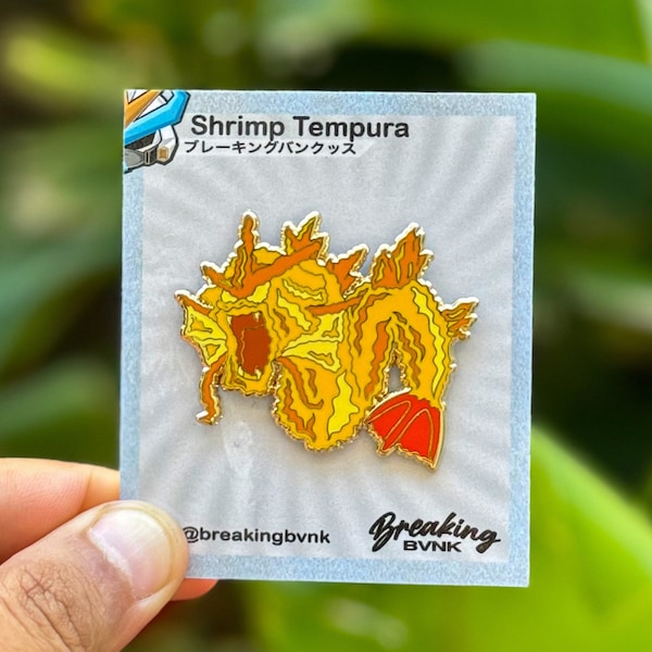 Shrimp Tempura Enamel Pin / Enamel Pin / Kawaii Enamel Pin / Custom Design Pin / Limited Edition