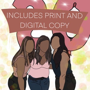 Custom Minimalistic Portrait for Couple, Family and Friend Portraits
