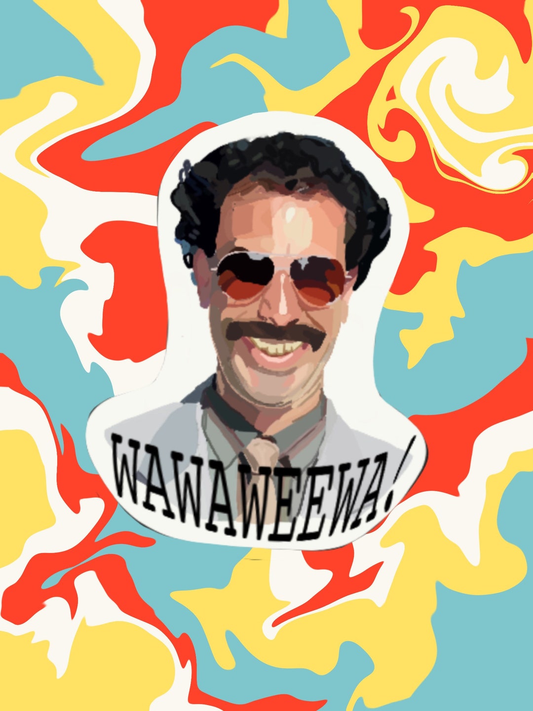 WAWAWEEWA borat Sticker Etsy