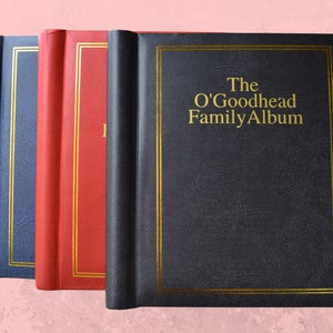 Personalised Photo Album, Self Adhesive Memory Album, Custom Picture Album, Faux Leather Scrapbook Album, Traditional Family Photo Album