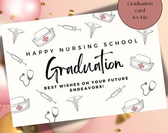 Nurse Graduation Card | Printable Nursing Graduation Card | Instant Download | Nursing School | Nursing Student Card | Congratulations Nurse