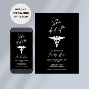 nursing school grad invite template