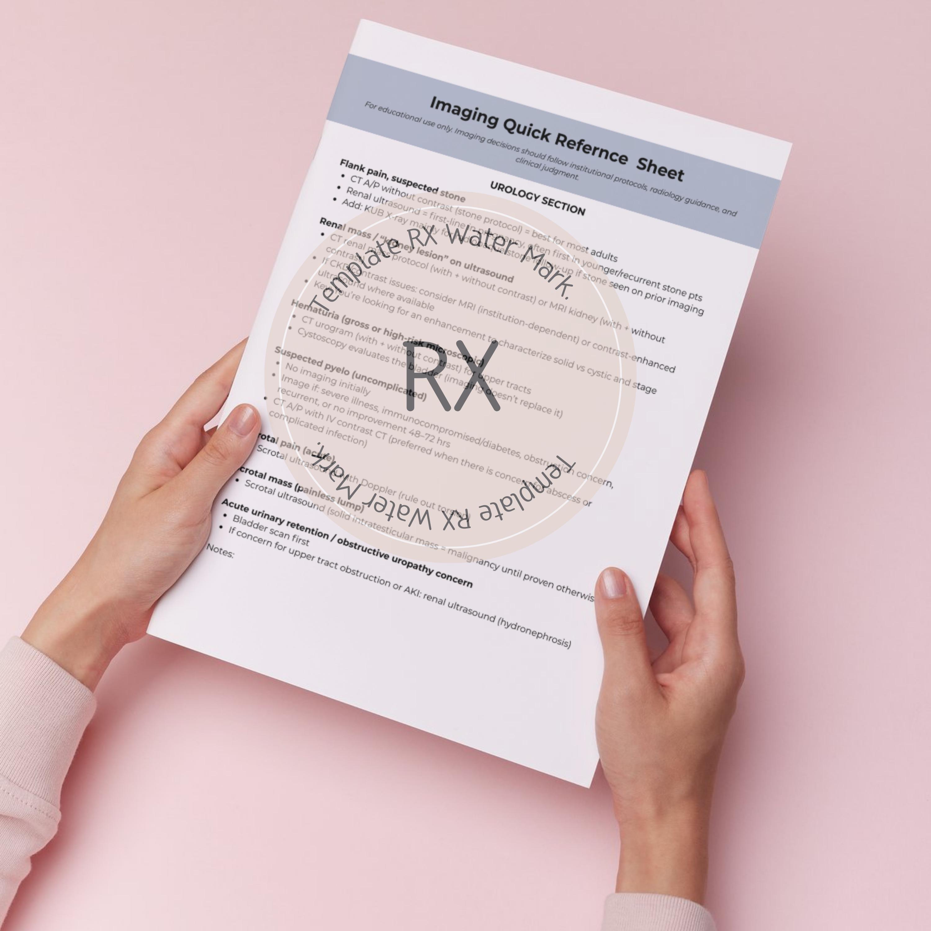 Imaging Cheat Sheet for Nurse Practitioner Students, New Nps, and ...