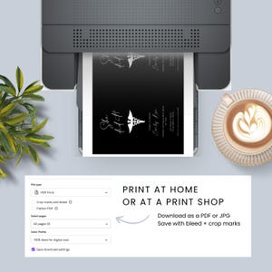 Print your invitation from home or print at local print shop