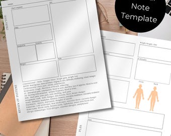 Plantilla clínica para enfermeros practicantes / Plantilla imprimible para estudiantes de PA / Plantilla para estudiantes de enfermería practicante / Plantilla para estudiantes de medicina / Nota de jabón / Paquete