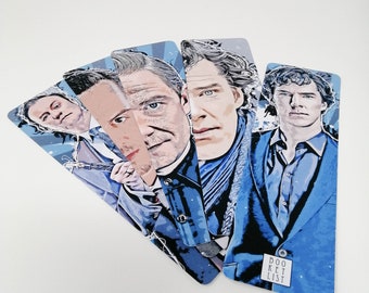 Sherlock Holmes Bookmark: Benedict Cumberbatch Cartoon Character