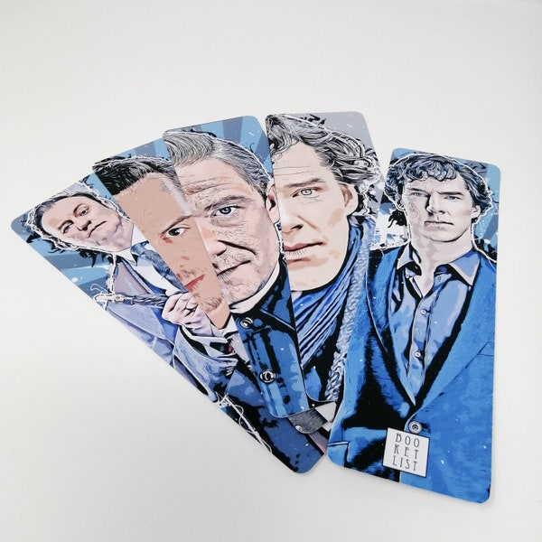 Bookmarks/Cartoon Bookmarks/Sherlock Holmes/Crime Book/Benedict Cumberbatch/Sherlock/Book Nerd/Mystery