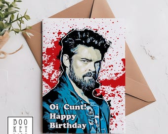 Butcher/The boys series/superhero/Humour card/Funny Cards/Happy Birthday/personalised card