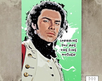 Personalized Poldark Mother's Day Card: Aiden Turner Birthday Gift