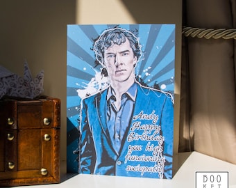 Sherlock Holmes Birthday Card: Funny Benedict Cumberbatch Greeting Card