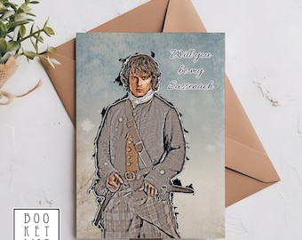 Jamie Fraser Card, Outlander Sassenach, Personalized Birthday Card