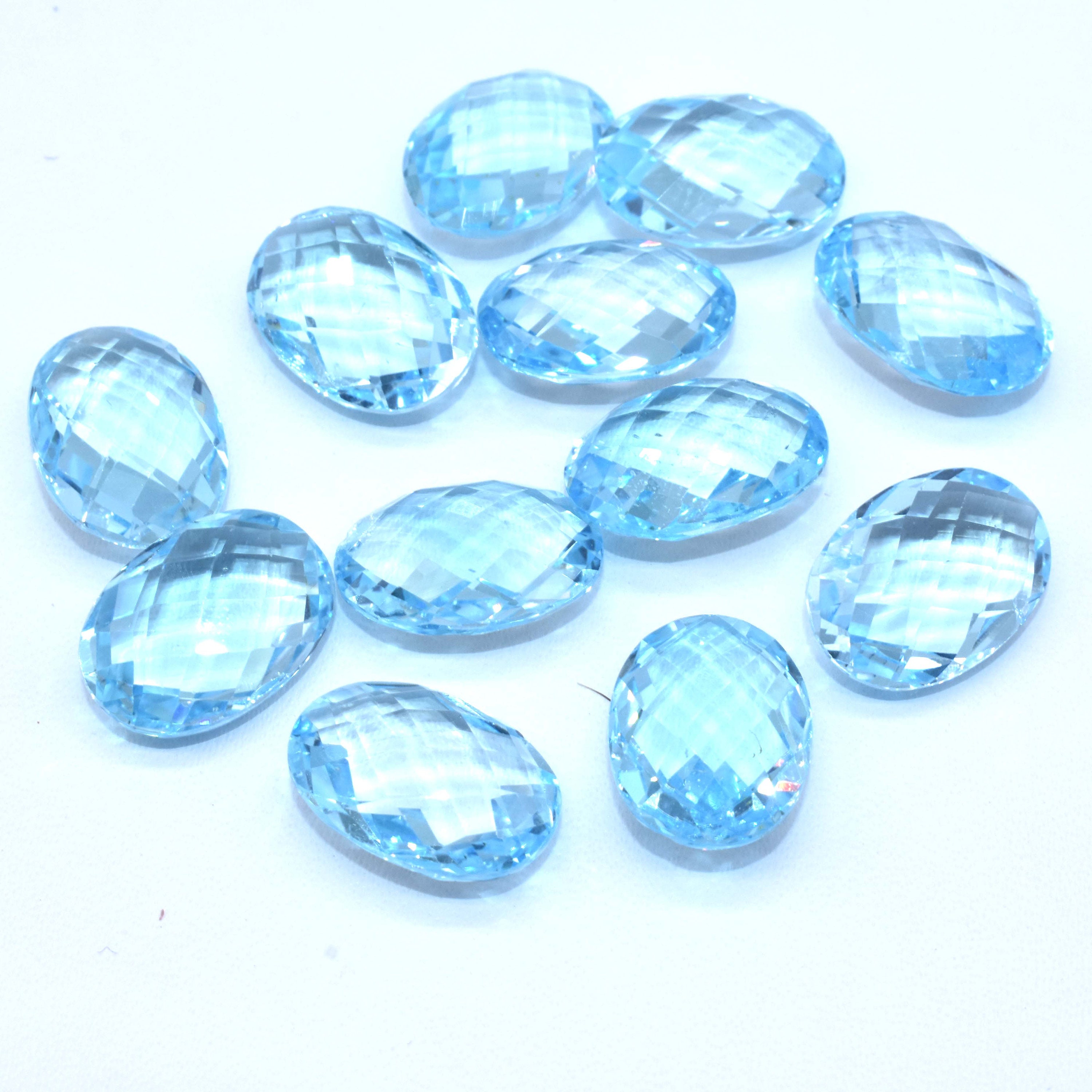 100 Natural Top Quality Blue Topaz Briolette Cut Gemstone Etsy UK