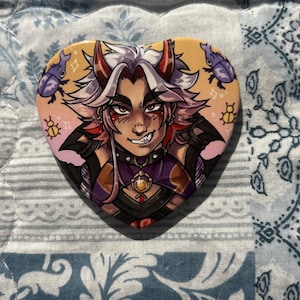 Arataki Itto Heart-Style Can Badge Pin