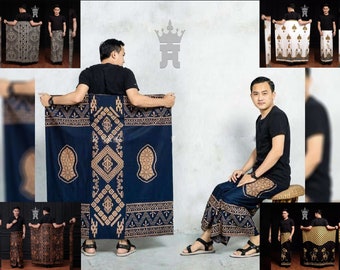 Indonesian Batik Sarong For Men Muslim Prayer - Print Sarong - Beach Sarong - Beachwrap - Sarong Shawl - Islamic Ramadhan Eid Mubarak Gift