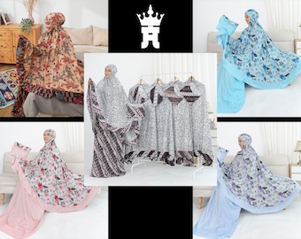 Batik Motif Rayon Mukena: Muslim Prayer Dress with Bag
