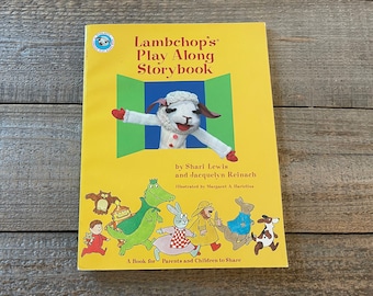 Lambchop's Play Along Storybook // 1983 Shari Lewis, Jacquelyn Reinach // Historias de juego preescolar para padres e hijos // Nuevo sin usar