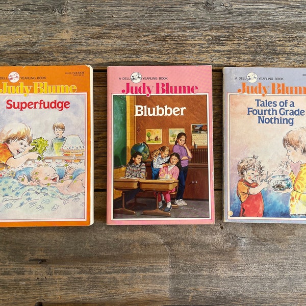 1980's Judy Blume Books // You Choose // Superfudge, Blubber, Tales of Fourth Grade Nothing, Then Again Maybe I Won't, Not End of World